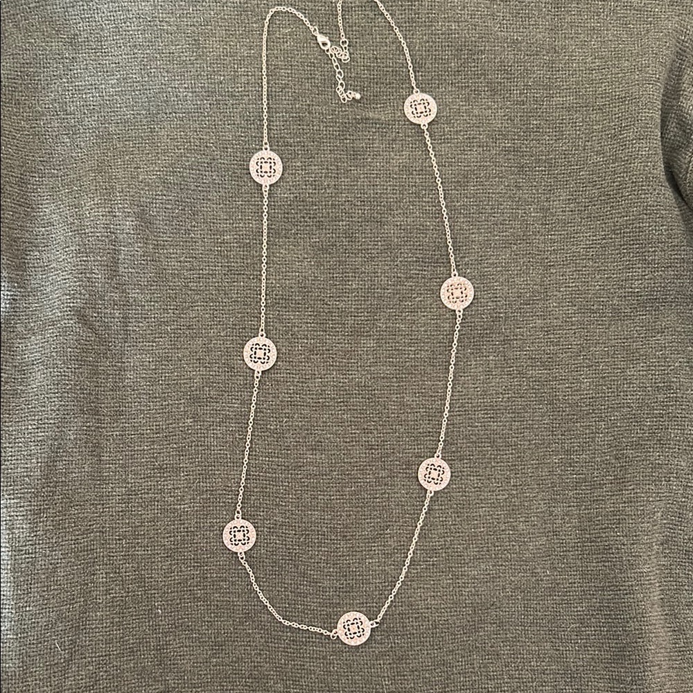 Elegant Rose Gold Necklace with Circular Accents